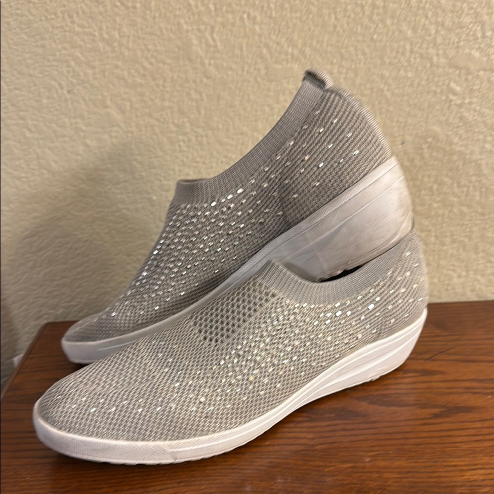 Anne Klein Sport AKYEARLY Women's Gray Slip-On Sneakers 8.5